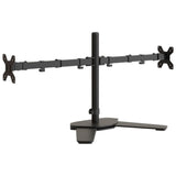 vidaXL Dual Monitor Stand Black Steel VESA 75/100 mm