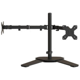 vidaXL Dual Monitor Stand Black Steel VESA 75/100 mm