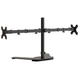 vidaXL Dual Monitor Stand Black Steel VESA 75/100 mm