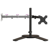 vidaXL Dual Monitor Stand Black Steel VESA 75/100 mm