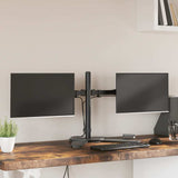 vidaXL Dual Monitor Stand Black Steel VESA 75/100 mm