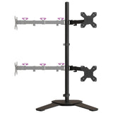 vidaXL Monitor Mount Black Steel VESA 75/100 mm