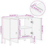 vidaXL Bathroom Sink Cabinet 62x33x58 cm Solid Wood Mango