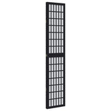 vidaXL Room Divider 3 Panels Black Solid Wood Paulownia