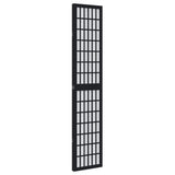 vidaXL Room Divider 3 Panels Black Solid Wood Paulownia