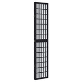 vidaXL Room Divider 4 Panels Black Solid Wood Paulownia