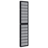 vidaXL Room Divider 5 Panels Black Solid Wood Paulownia