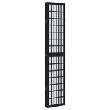 vidaXL Room Divider 6 Panels Black Solid Wood Paulownia