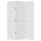 vidaXL Room Divider 3 Panels White Solid Wood Paulownia