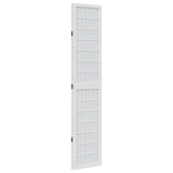 vidaXL Room Divider 3 Panels White Solid Wood Paulownia