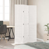 vidaXL Room Divider 3 Panels White Solid Wood Paulownia