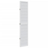 vidaXL Room Divider 3 Panels White Solid Wood Paulownia