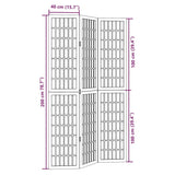 vidaXL Room Divider 3 Panels White Solid Wood Paulownia