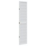 vidaXL Room Divider 4 Panels White Solid Wood Paulownia