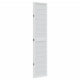 vidaXL Room Divider 4 Panels White Solid Wood Paulownia