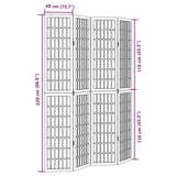 vidaXL Room Divider 4 Panels White Solid Wood Paulownia