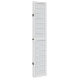 vidaXL Room Divider 5 Panels White Solid Wood Paulownia