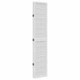 vidaXL Room Divider 5 Panels White Solid Wood Paulownia