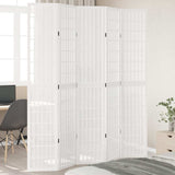 vidaXL Room Divider 5 Panels White Solid Wood Paulownia