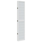 vidaXL Room Divider 6 Panels White Solid Wood Paulownia