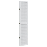 vidaXL Room Divider 6 Panels White Solid Wood Paulownia