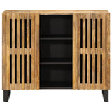 vidaXL Sideboard 90x34x75 cm Solid Wood Rough Mango