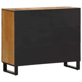 vidaXL Sideboard 90x34x75 cm Solid Wood Rough Mango