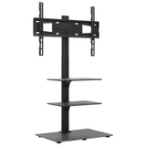 vidaXL Corner TV Stand 3-Tiers for 32-65 Inch Black