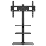 vidaXL Corner TV Stand 3-Tiers for 32-65 Inch Black