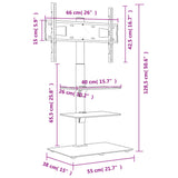 vidaXL Corner TV Stand 3-Tiers for 32-65 Inch Black