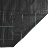 vidaXL Weed Membrane Black 4x50 m PP