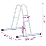 vidaXL Bicycle Stand for 1 Bike Floor Freestanding Galvanised Steel