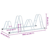 vidaXL Bicycle Stand for 4 Bikes Floor Freestanding Galvanised Steel