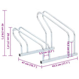 vidaXL Bicycle Stand for 2 Bikes Floor Freestanding Galvanised Steel