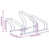 vidaXL Bicycle Stand for 3 Bikes Floor Freestanding Galvanised Steel