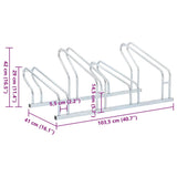 vidaXL Bicycle Stand for 4 Bikes Floor Freestanding Galvanised Steel