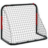 vidaXL Soccer Goal with Net Red and Black 90x48x71 cm Steel