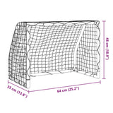 vidaXL Kids' Football Goals 2 pcs with Ball White 64x35x48 cm Metal