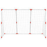 vidaXL Kids' Football Goal with Balls 2-in-1 White 184x64x124 cm