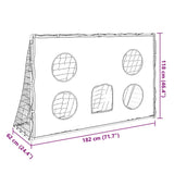 vidaXL Kids' Football Goal with Targeting Mat and Ball 182x62x118 cm