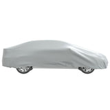 vidaXL Car Cover for Sedan with Buckle Straps Full Silver L