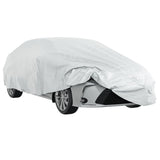 vidaXL Car Cover for Sedan with Buckle Straps Full Silver XL