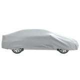 vidaXL Car Cover for Sedan with Buckle Straps Full Silver XXL