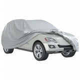 vidaXL Car Cover for SUV with Buckle Straps Full Silver L