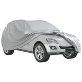 vidaXL Car Cover for SUV with Buckle Straps Full Silver XL