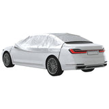 vidaXL Half Car Cover with Hooks Silver L