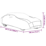 vidaXL Car Cover for Sedan Hail Protection Full L Grey and Silver