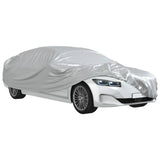 vidaXL Car Cover for Sedan with Buckle Straps Full Silver M PEVA