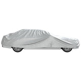 vidaXL Car Cover for Sedan with Buckle Straps Full Silver M PEVA