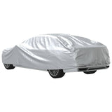 vidaXL Car Cover for Sedan with Buckle Straps Full Silver M PEVA